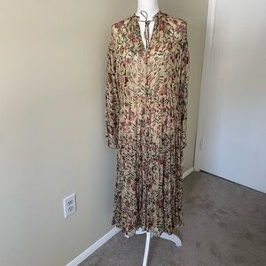 Zara Multicolor Floral Long Sleeve Dress
